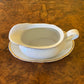 Thun Czech Republic White Gold Gravy Boat & Saucer