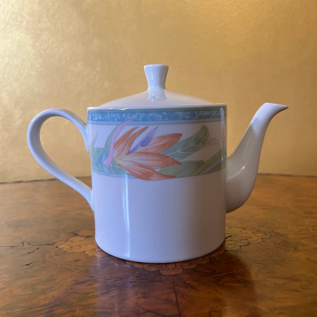Vintage Hannah Series Bird of Paradise & Lily Design Kyoto Teapot