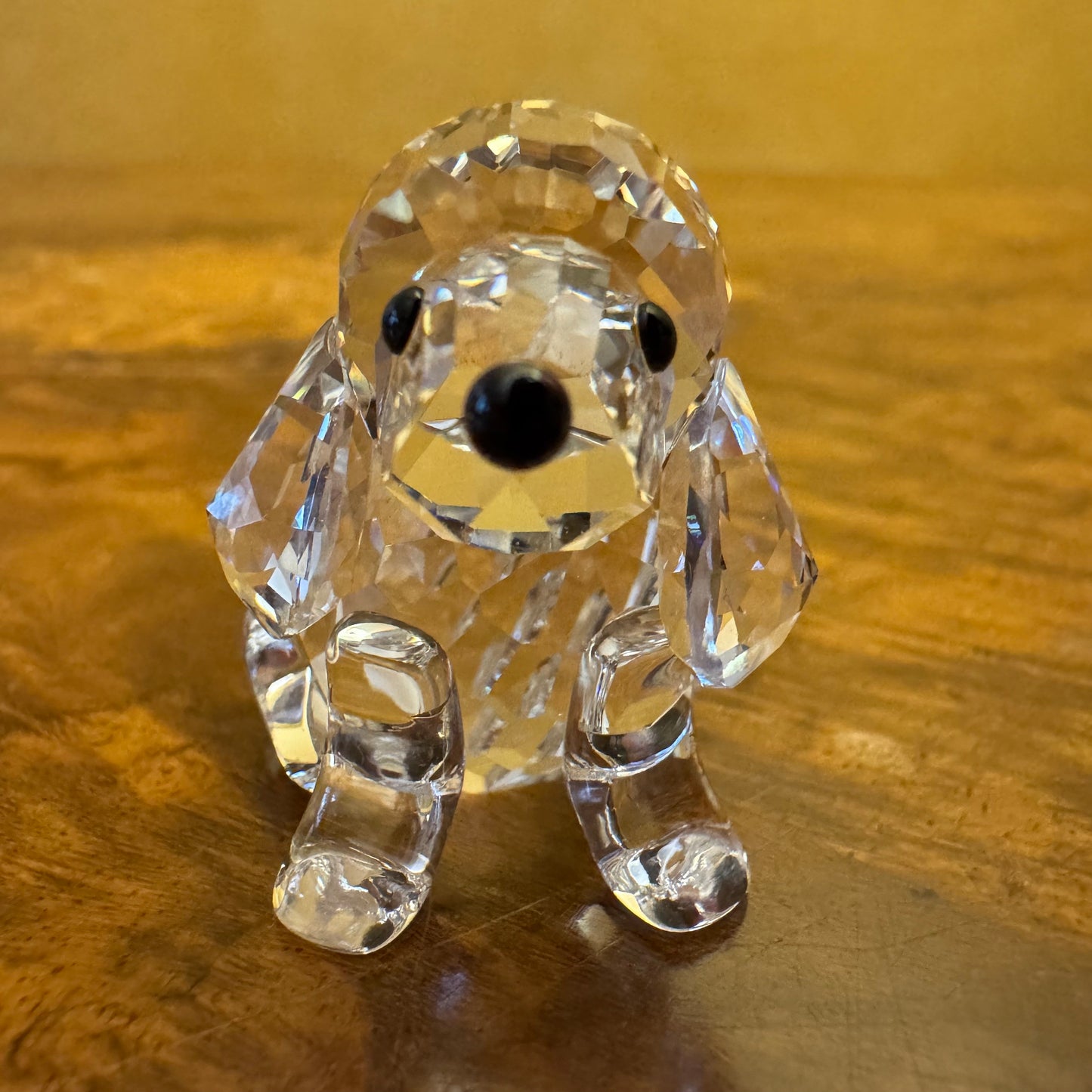 Swarovski Crystal Miniature Beagle Puppy Sitting Figurine