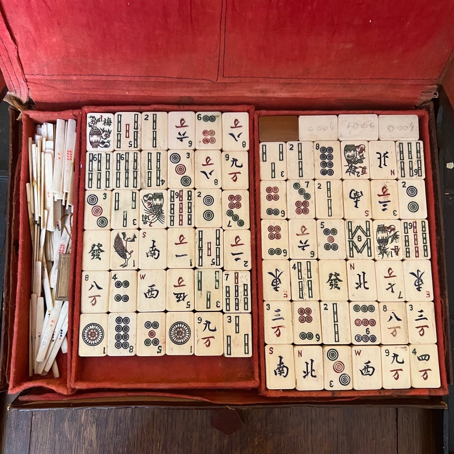 Antique Early 20th Century Chinese Mahjong Set