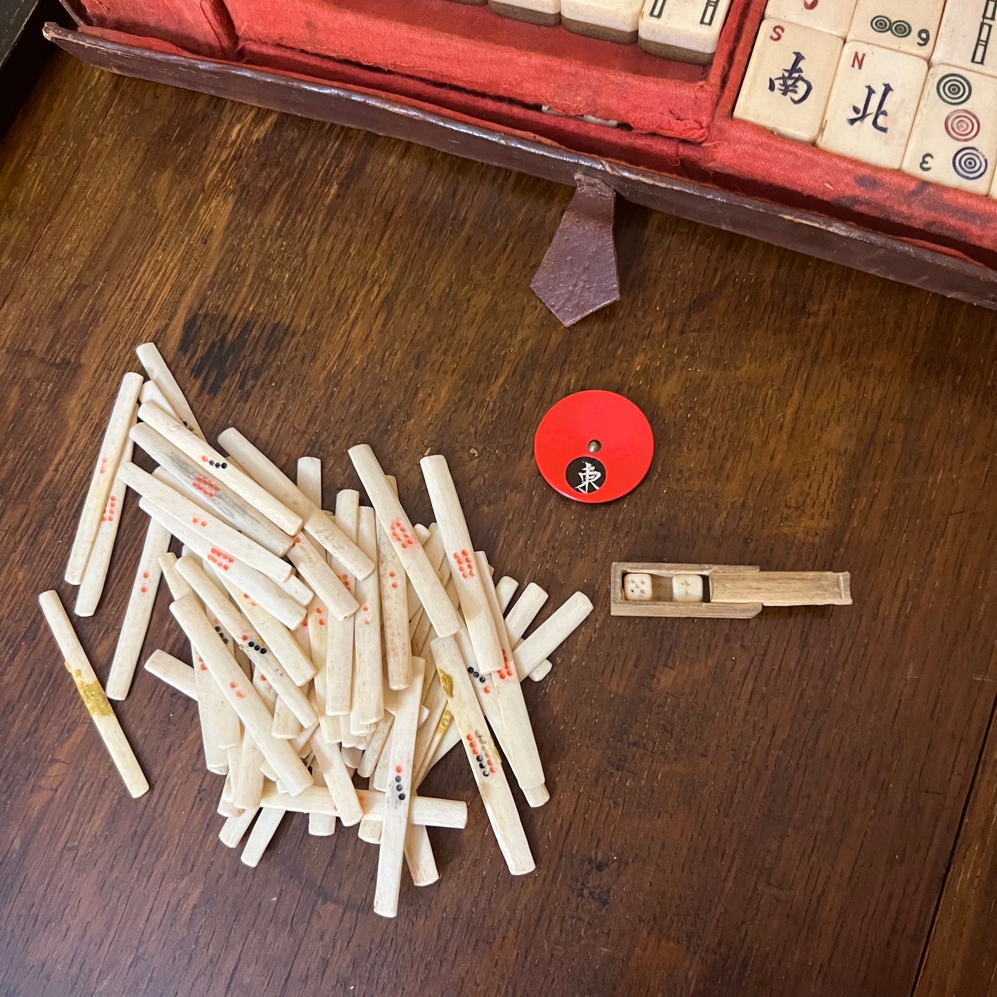 Antique Early 20th Century Chinese Mahjong Set