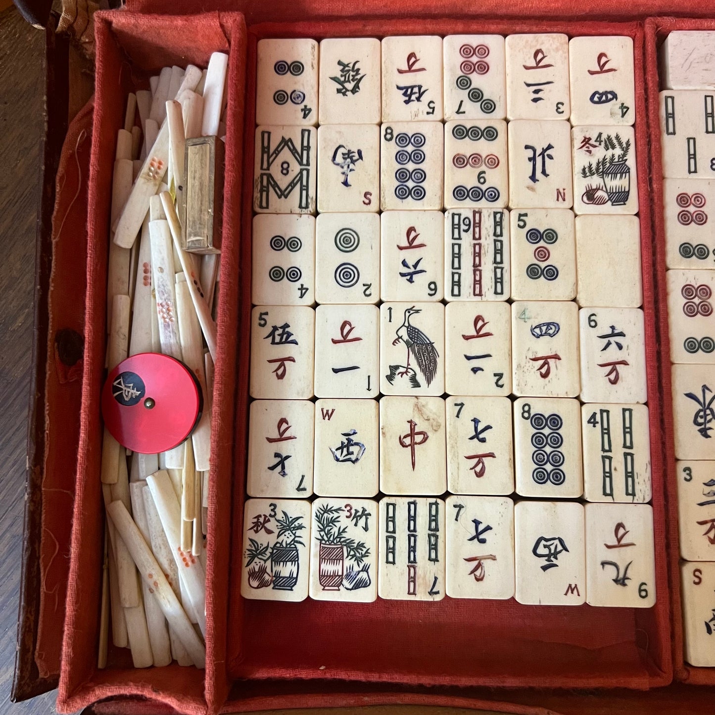 Antique Early 20th Century Chinese Mahjong Set