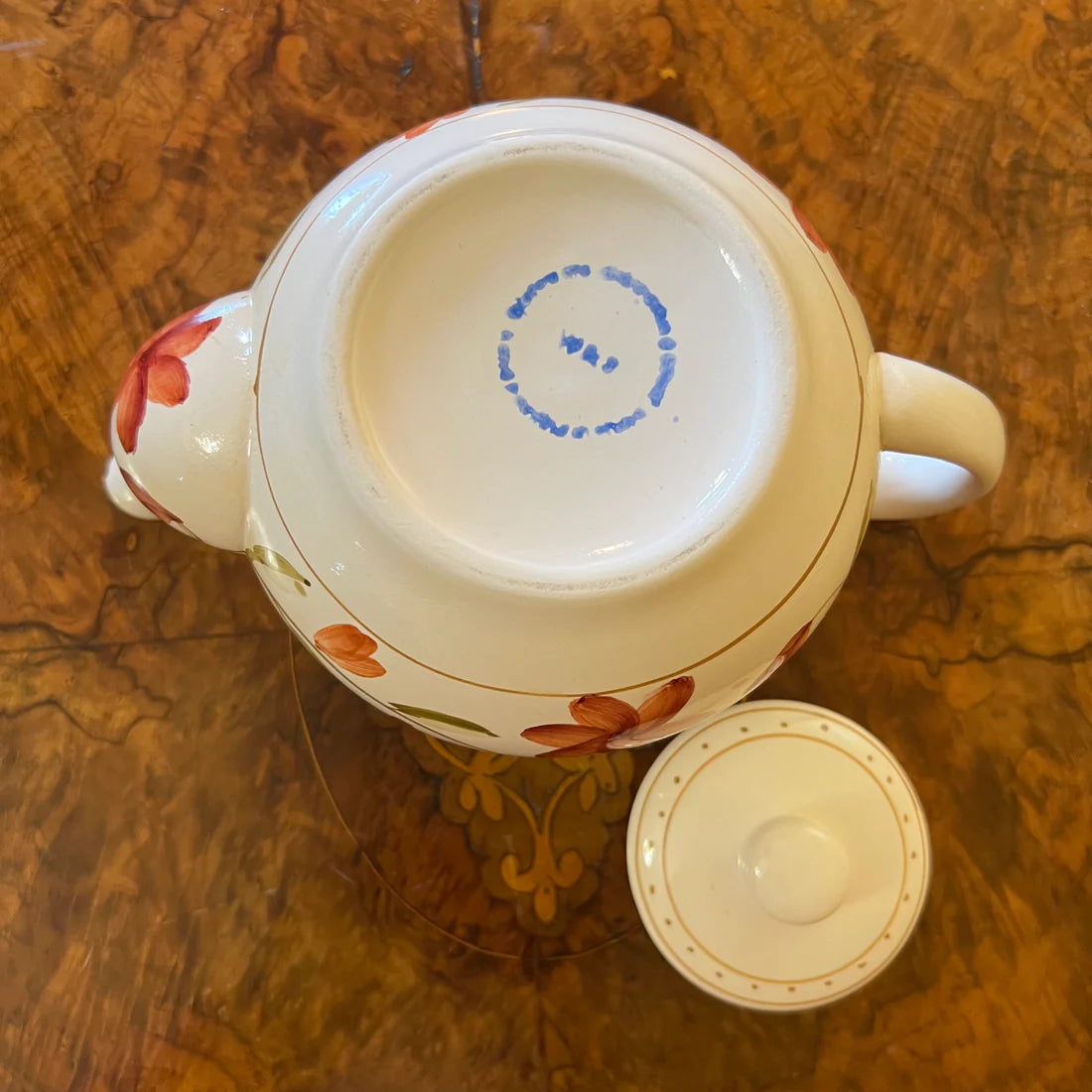 Vintage Autumn Floral Teapot