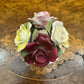 Vintage Aynsley Bone China Floral Bouquet Basket Ornament