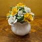 Vintage Royal Adderley Bone China Rose Floral Bouquet Basket Ornament