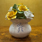 Vintage Royal Adderley Bone China Rose Floral Bouquet Basket Ornament