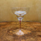 Red Teardrop Stem Margarita Glasses Set Of Eight