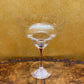 Red Teardrop Stem Margarita Glasses Set Of Eight
