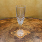 Vintage Crystal Cut Champagne Flutes Set Of Five