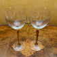 Vintage Crystal Gold Tulip Stem Wine Glasses Set Of Four