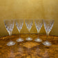 Vintage Crystal Cut Wine Glasses Set Of Five