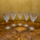 Vintage Crystal Cut Wine Glasses Set Of Five