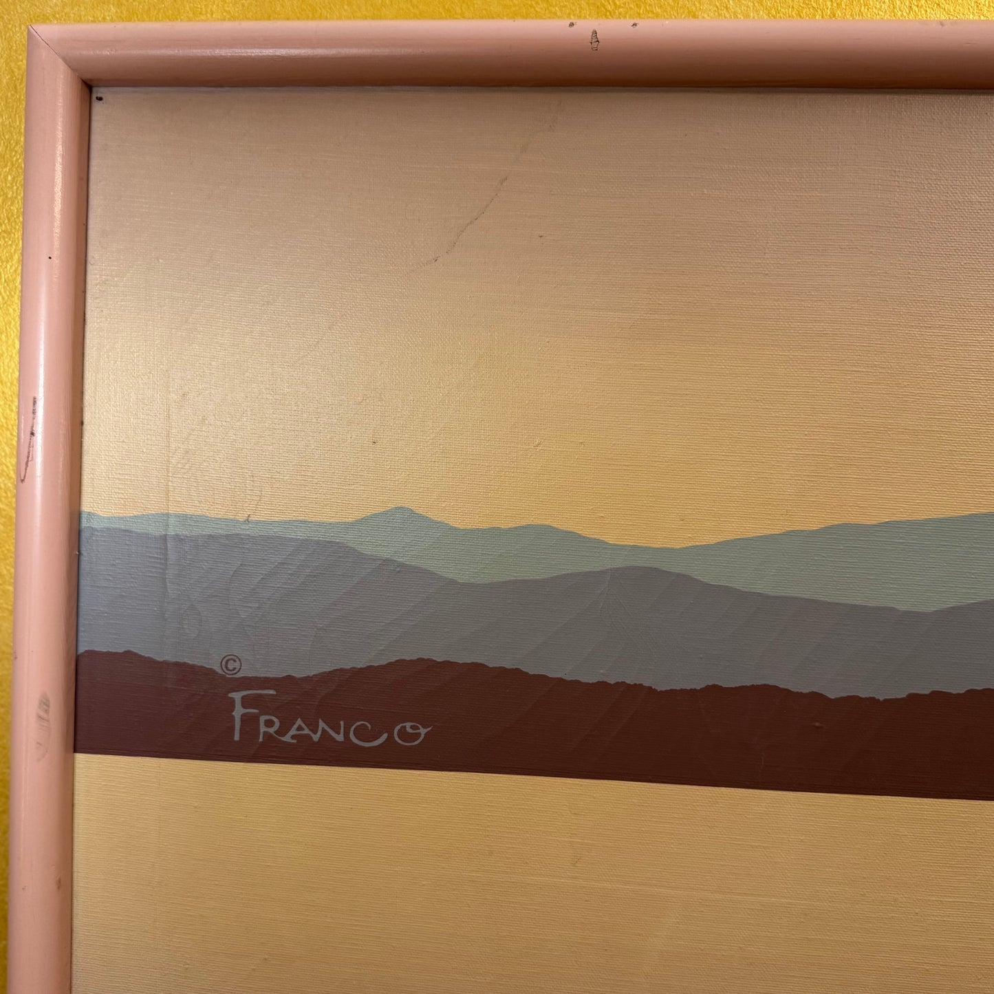 Franco Painting Of Dinghy On Lake Large Artwork