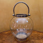 Glass Lantern with Stainless Steel Handle Pair