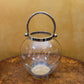Glass Lantern with Stainless Steel Handle Pair