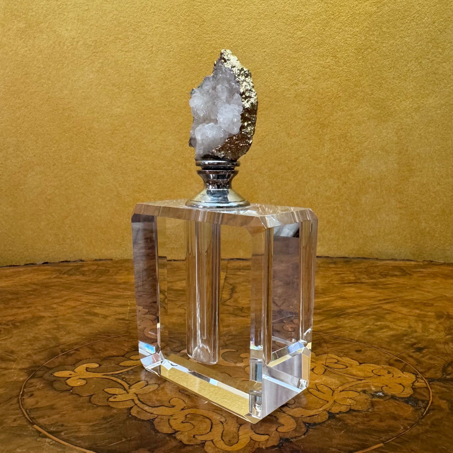 Quartz Top Crystal Perfume Bottle Refillable