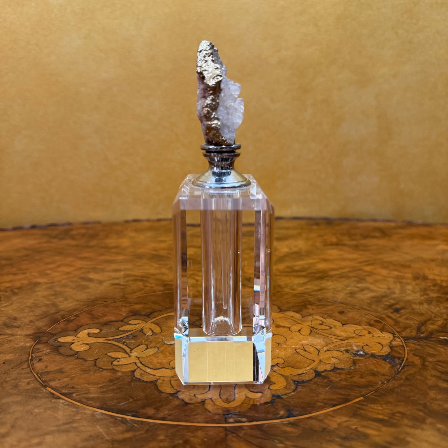 Quartz Top Crystal Perfume Bottle Refillable