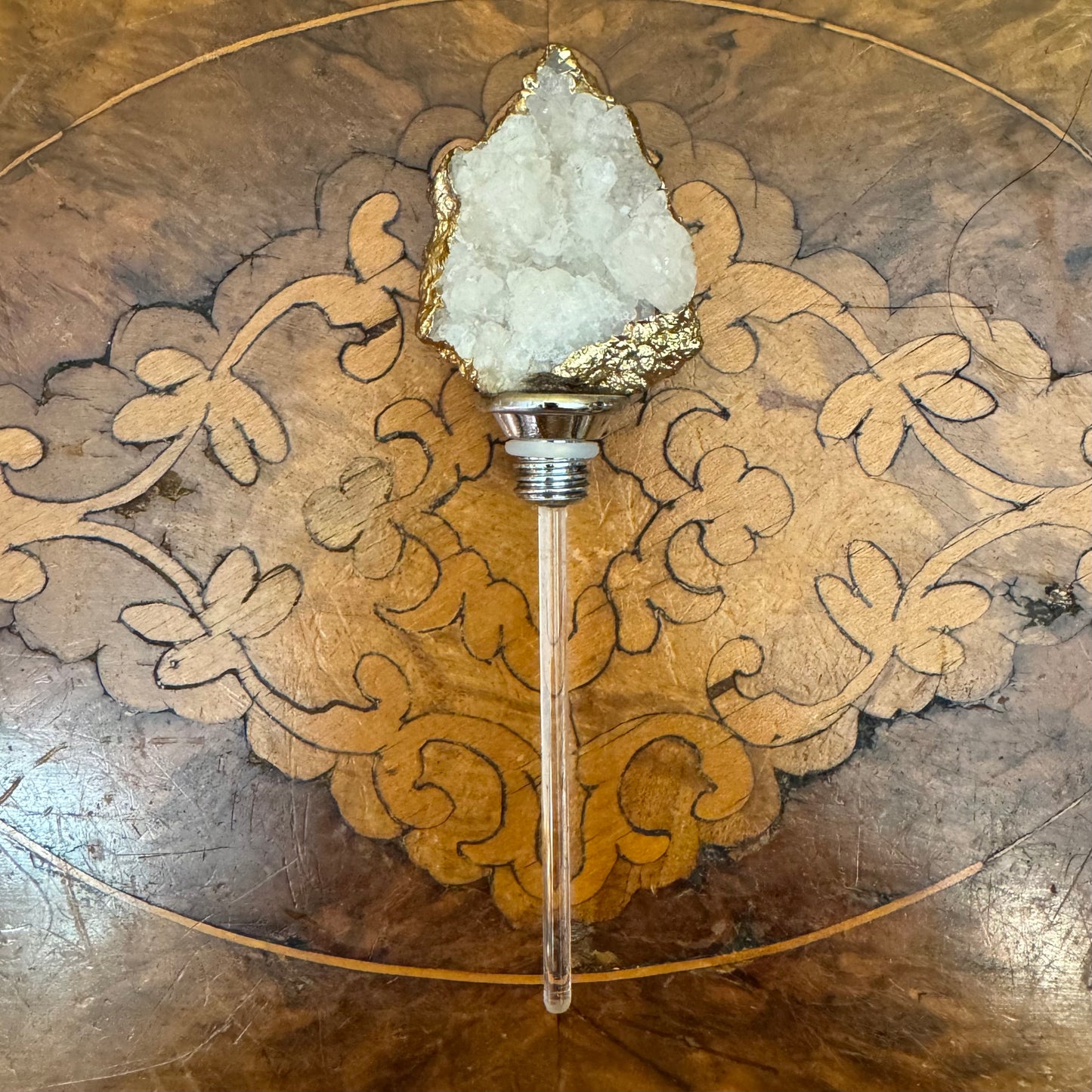 Quartz Top Crystal Perfume Bottle Refillable