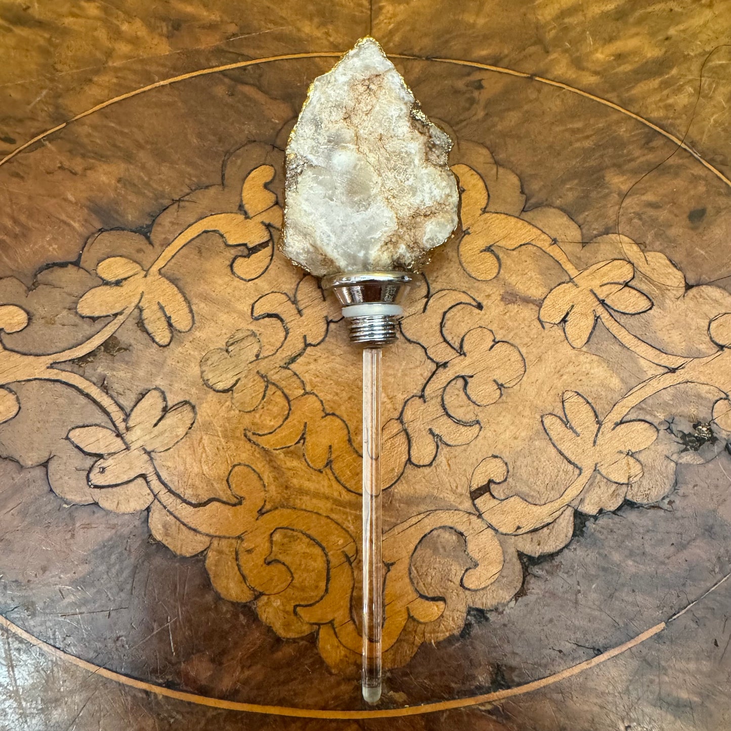 Quartz Top Crystal Perfume Bottle Refillable