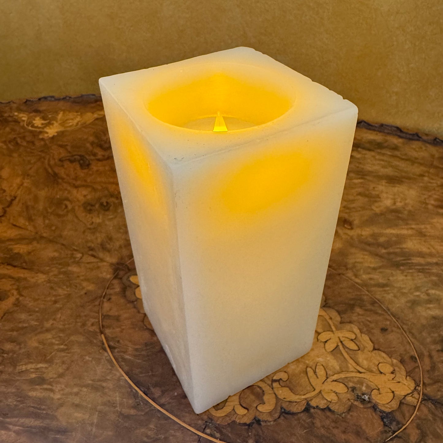 Real Wax Square LED Candle