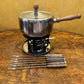 Vintage Stainless Steel Japanese Fondue Pot Set With Skewers