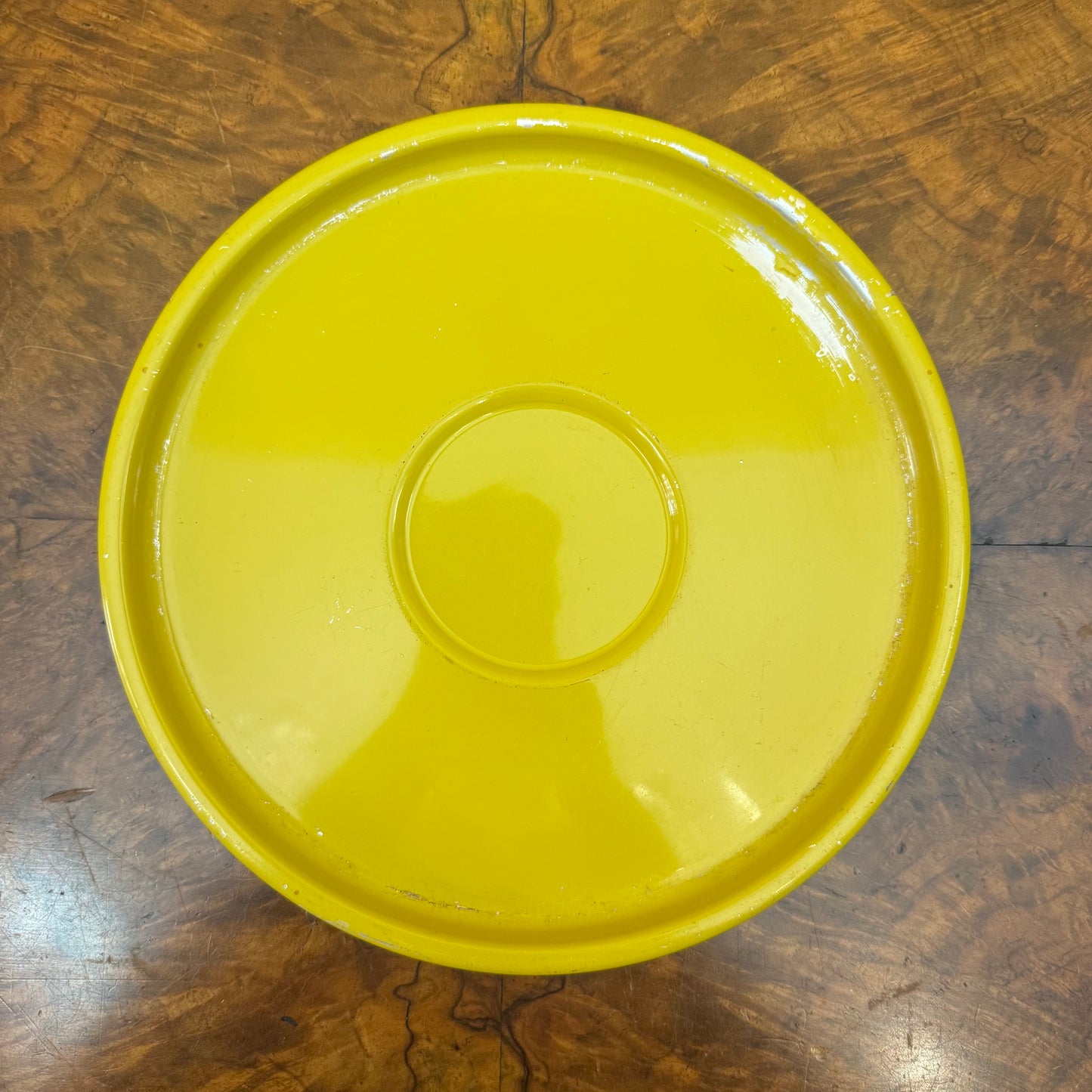 Vintage Yellow Fondue Pot Set With Skewers