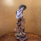 Antique 19th Century Turin Teplitz Young Boy With Pipe Ceramic Large Figure