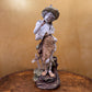 Antique 19th Century Turin Teplitz Young Boy With Pipe Ceramic Large Figure