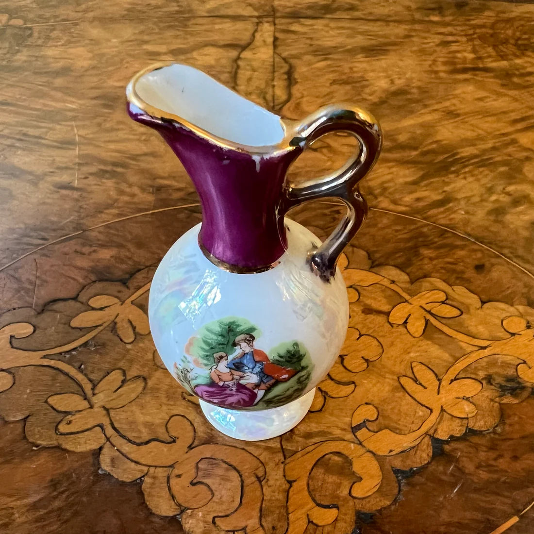 Vintage Courting Print Miniature Jug
