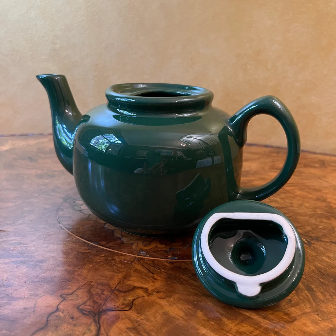 Vintage Dark Green Teapot
