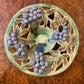 Vintage Grapes And Leaves Design Open Bowl