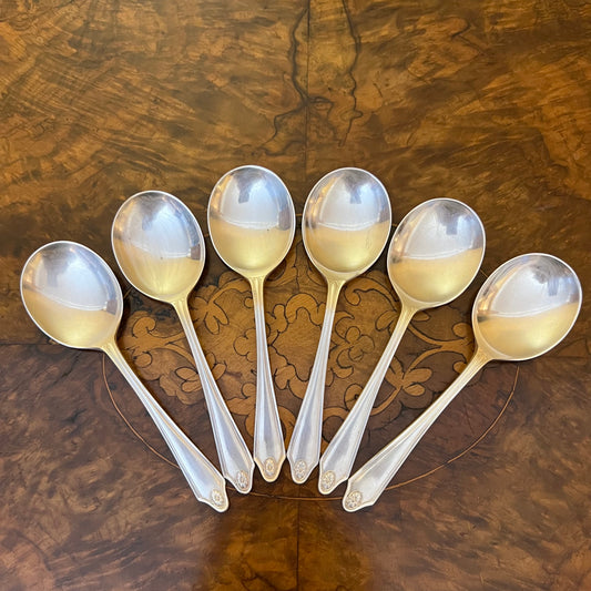 Vintage Silver Plated Spoons Set Of Six