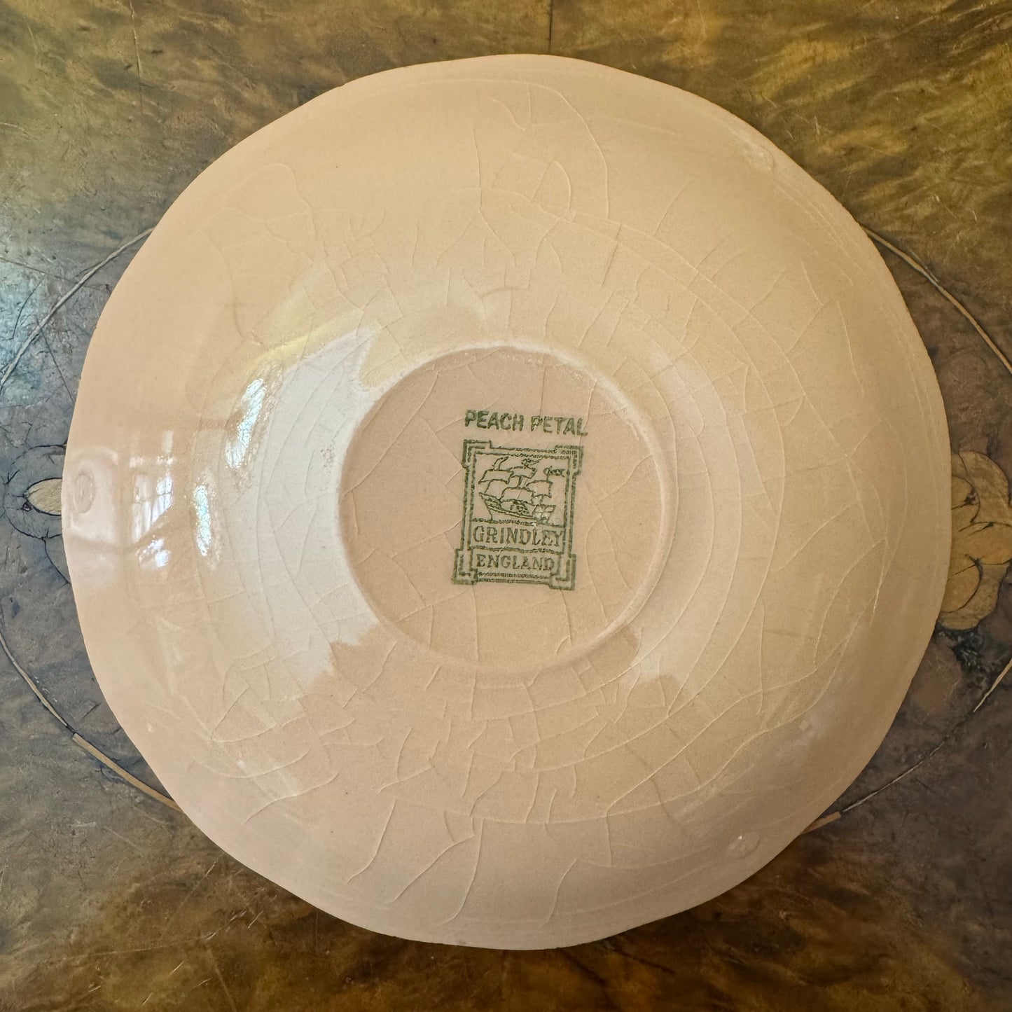 Vintage Grindley Peach Petal Gold Trim 40 Piece Dinner Set