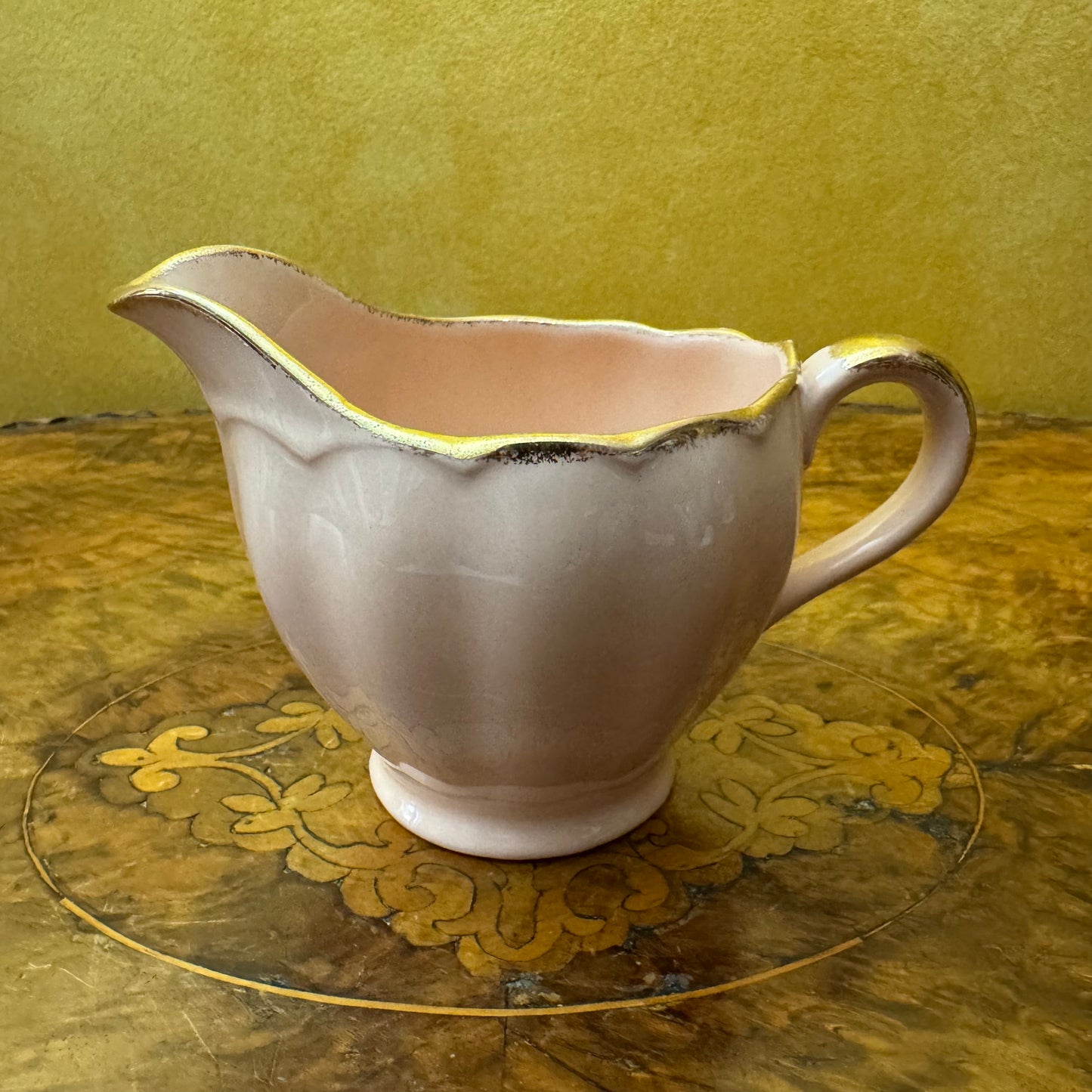 Vintage Grindley Peach Petal Gold Trim Milk Jug