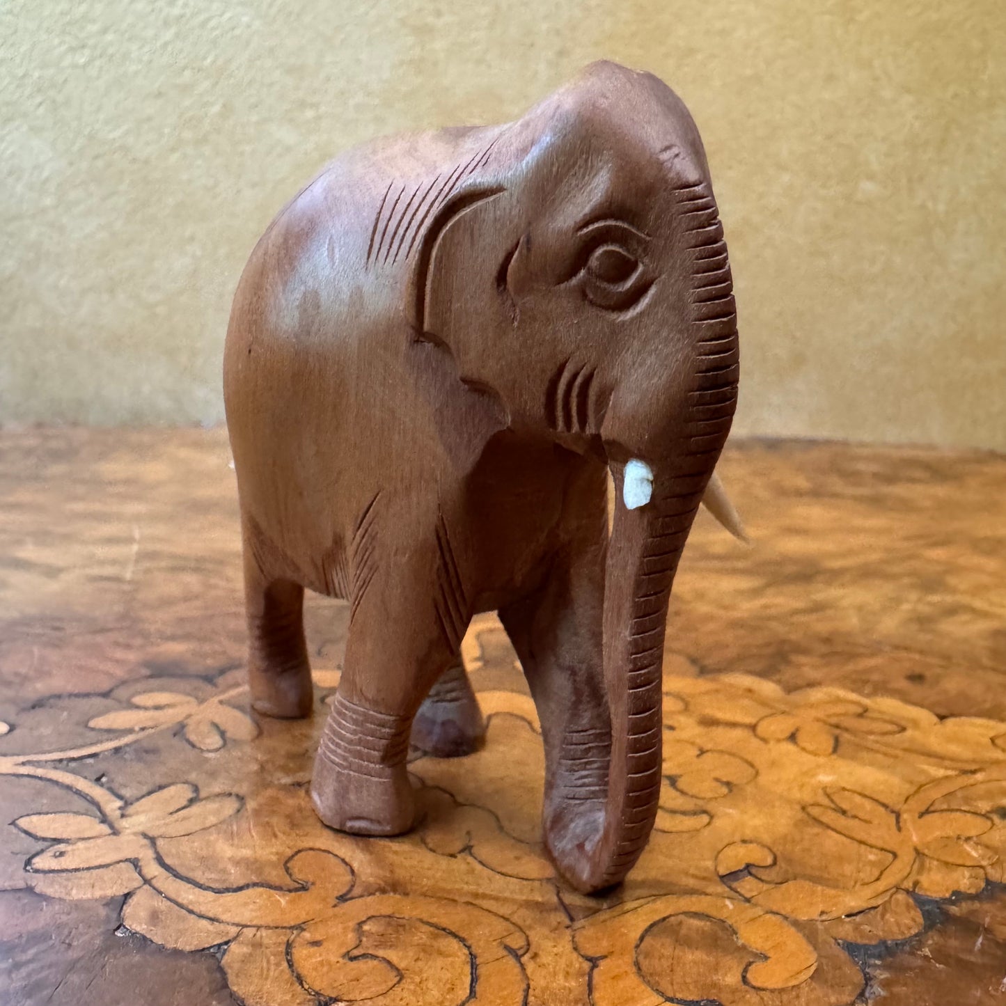 Vintage Wooden Elephant Figurines