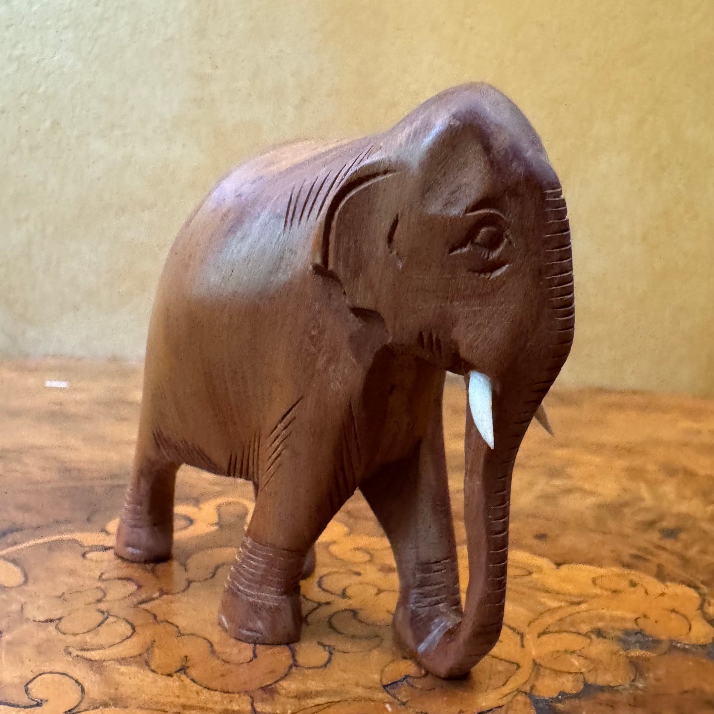 Vintage Wooden Elephant Figurines
