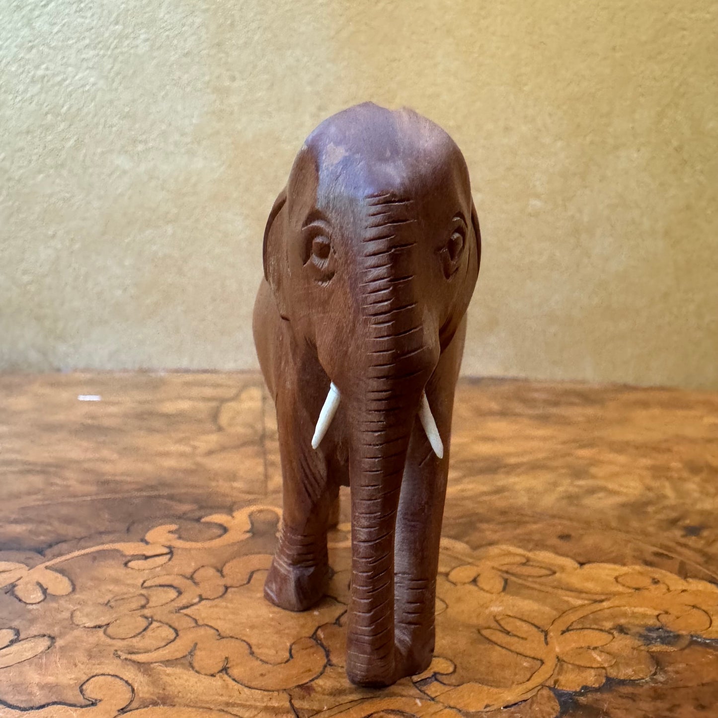 Vintage Wooden Elephant Figurines