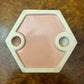 Vintage Pink Porcelain Candle Holders Pair