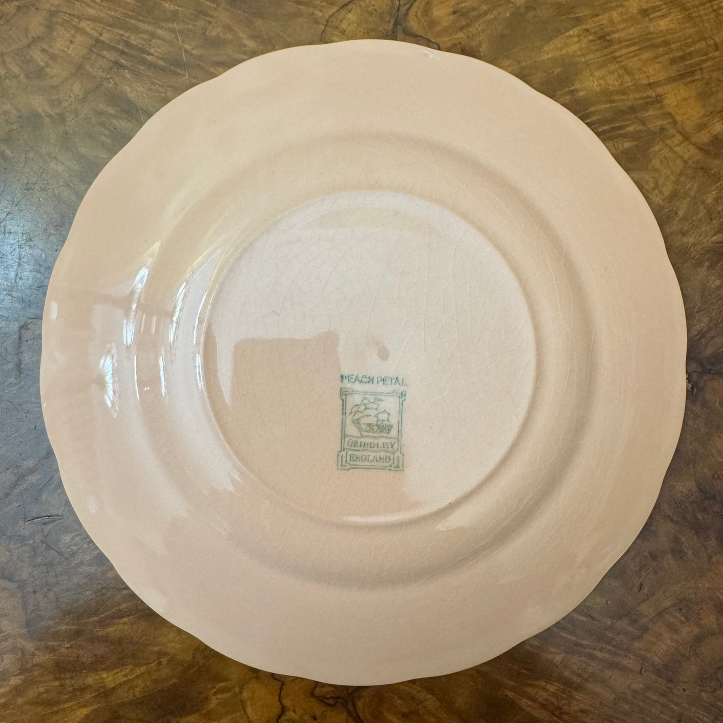 Vintage Grindley Peach Petal Entree Plate