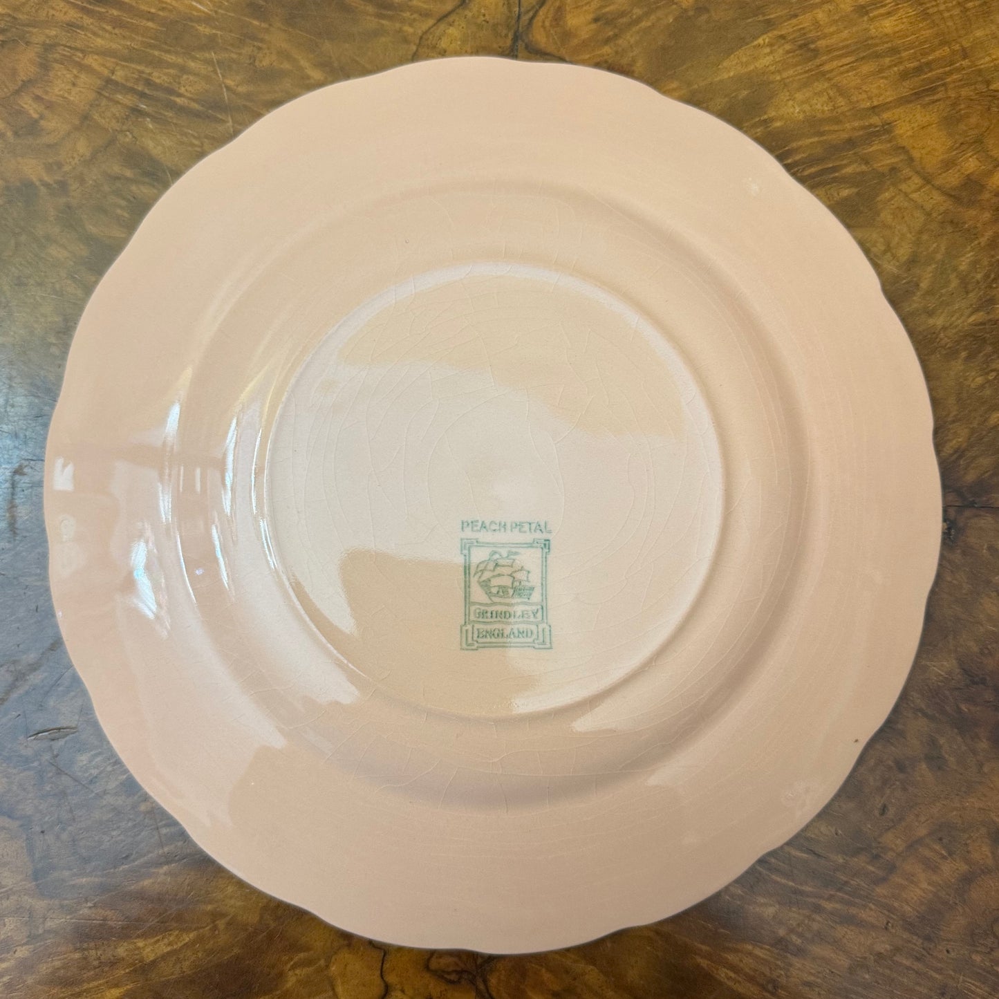 Vintage Grindley Peach Petal Entree Plate