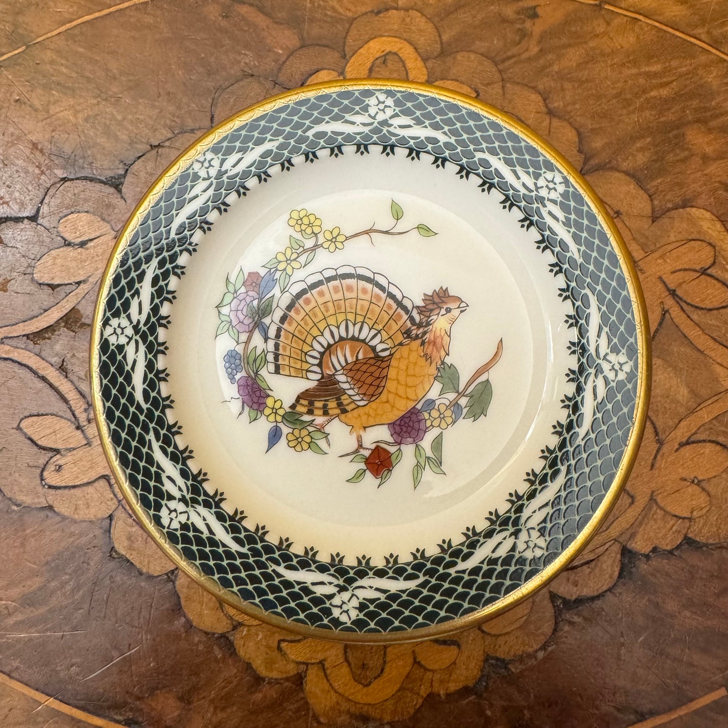 Franklin Porcelain Bird Print Small Plate