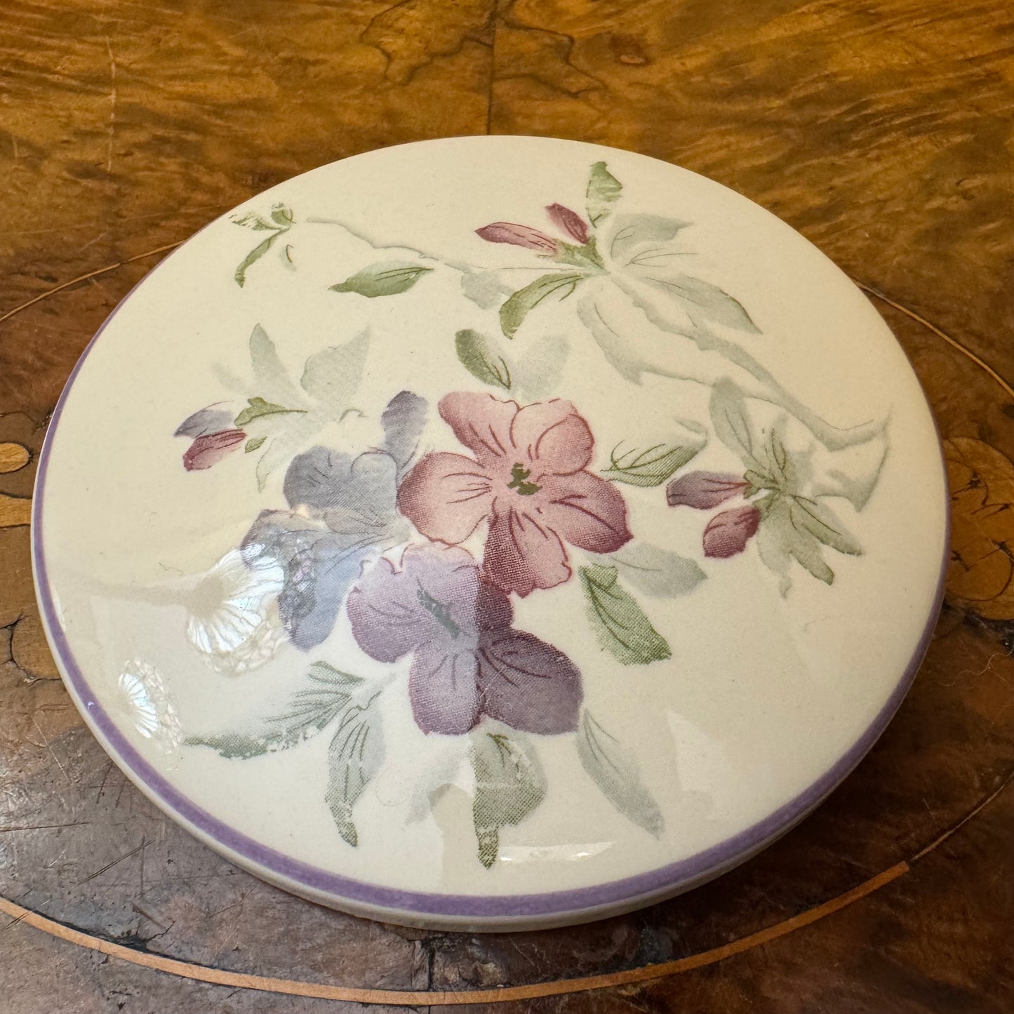 Sangostone Summer Song Bowl With Lid Oven Dish Or Trinket Box