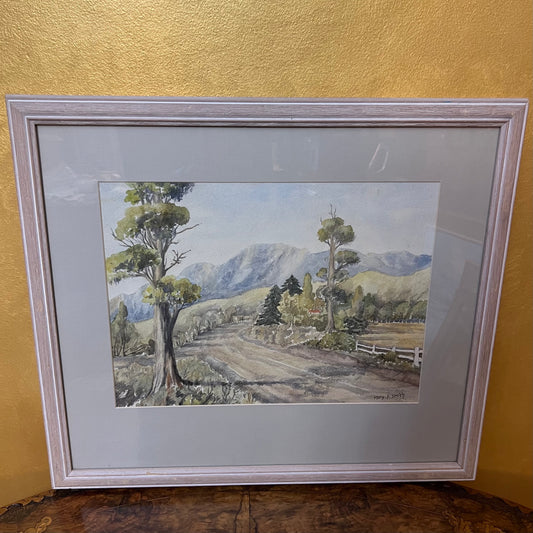 Mountain Scenery Watercolor Painting By Mary Farquhar Smith