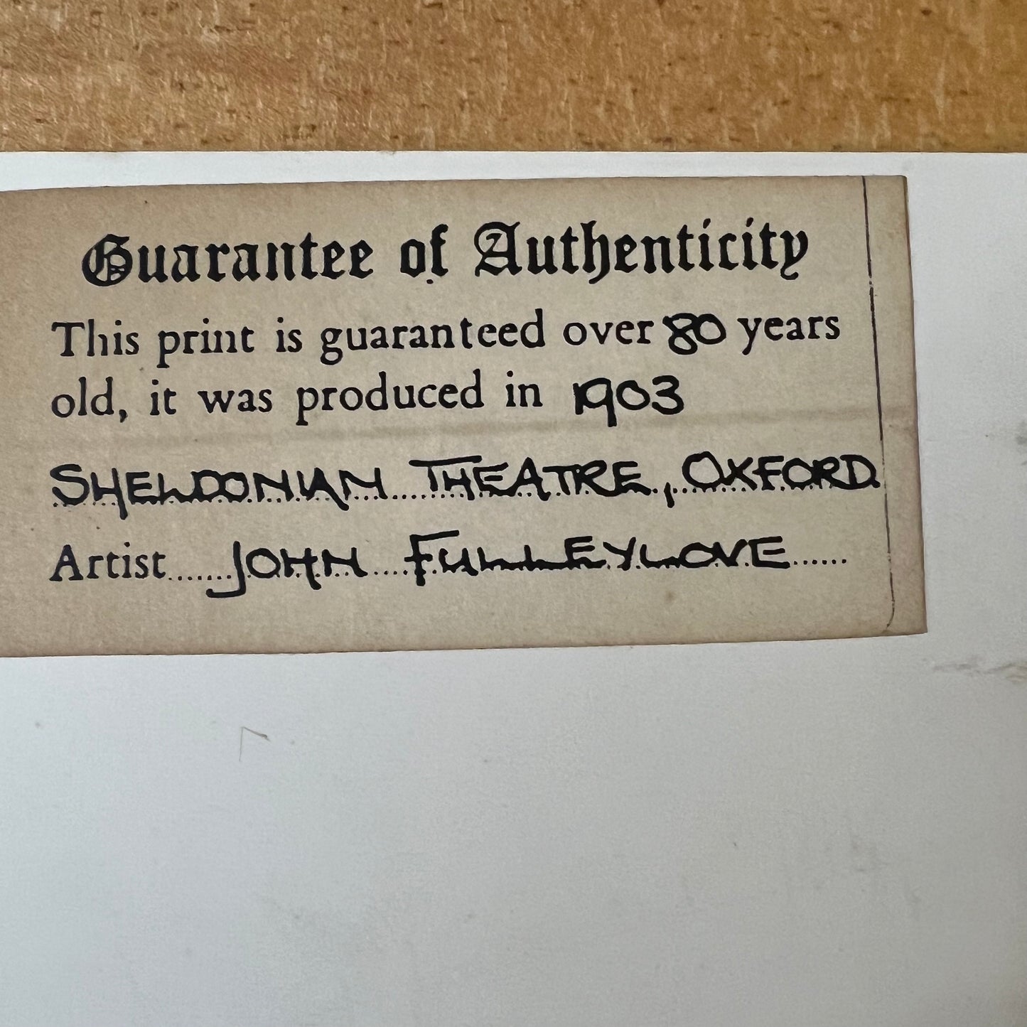 Antique Shelwdonian Theatre Print by Johm Fulleylove