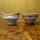 Vintage J & G Meakin Floral Border Print Milk Jug Creamer & Sugar Bowl