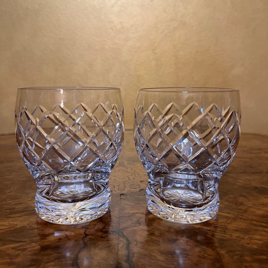 Vintage Crystal Glasses Pair