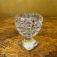 Vintage Glass Cut Egg Cup Holder