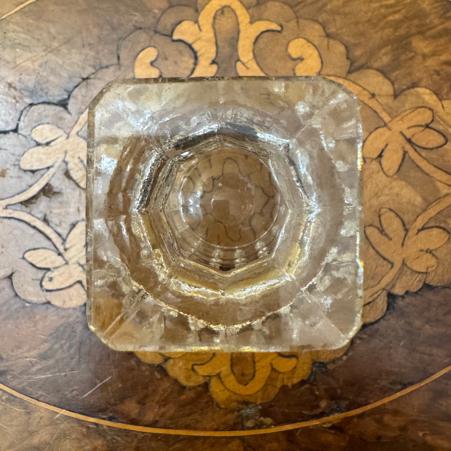 Vintage Glass Cut Egg Cup Holder