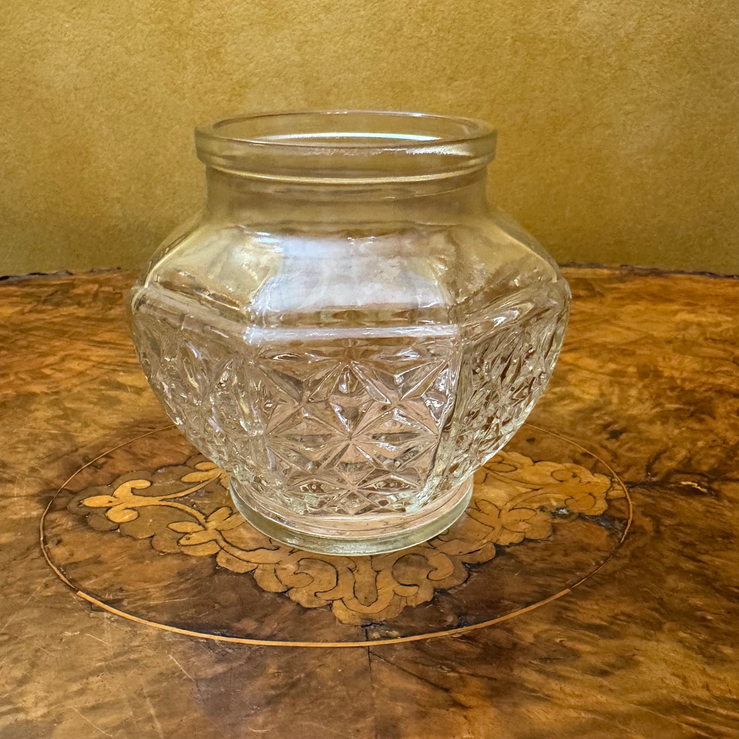 Vintage Glass Cut Vase