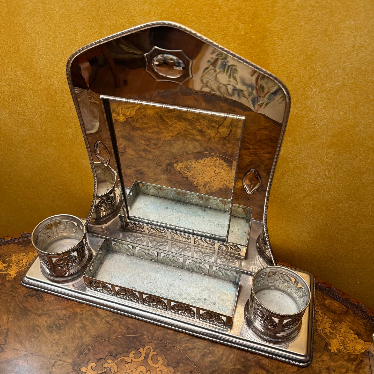 Art Nouveau Mirror Vanity Set